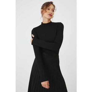 Medicine longsleeve femei, culoarea negru, cu turtleneck imagine