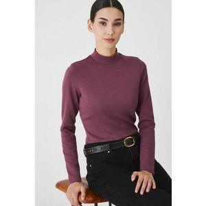 Medicine longsleeve femei, culoarea violet, cu turtleneck imagine