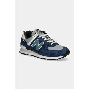 New Balance sneakers din piele întoarsă 574 culoarea albastru marin, U574SOA imagine