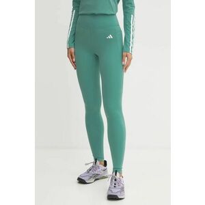 adidas Performance leggins de antrenament Optime culoarea turcoaz, neted, IX5018 imagine