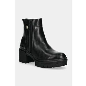 U.S. Polo Assn. botine HALEY femei, culoarea negru, cu toc drept, HALEY008W/DY1 imagine