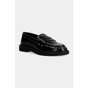 Steve Madden mocasini de piele Harloe femei, culoarea negru, cu toc plat, SM11003264 imagine