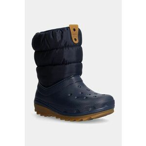 Crocs cizme de iarna copii CLASSIC NEO PUFF BOOT culoarea albastru marin, 207684 imagine