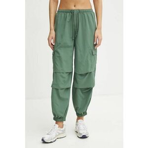 Reebok Classic pantaloni femei, culoarea verde, high waist, 100205879 imagine