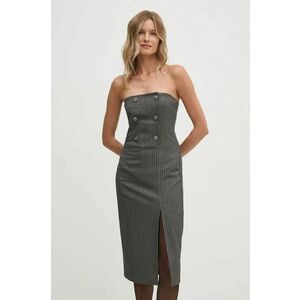 Sisley rochie culoarea gri, mini, mulata, 4OPDLV06L imagine