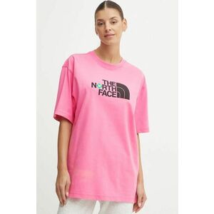 The North Face tricou din bumbac TNF x Yinka Ilori femei, culoarea roz, NF0A89C7PIH1 imagine