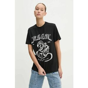 MSGM tricou din bumbac femei, culoarea negru, 3742MDM109.247798 imagine