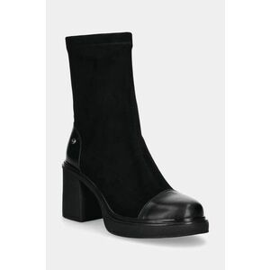 GOE botine femei, culoarea negru, cu toc drept, OO2N4151 BLACK imagine