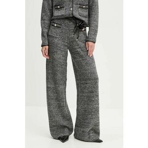 Blugirl Blumarine pantaloni femei, culoarea gri, lat, high waist, RF4144.MA95O imagine