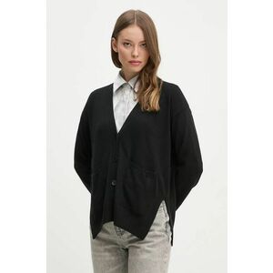 Sisley cardigan din amestec de casmir culoarea negru, light, 102HM601Z imagine