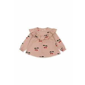 Konges Sløjd bluza de bumbac pentru copii MALLI GLITTER BLOUSE GOTS culoarea roz, modelator, KS101791 imagine