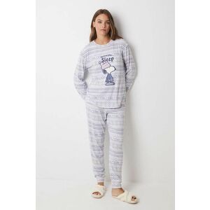 women'secret pijama Snoopy femei, culoarea bej, 3138572 imagine