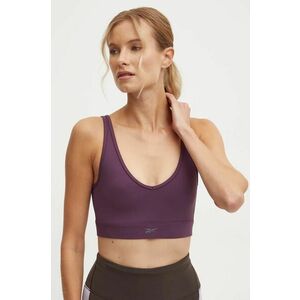 Reebok sutien sport Active Collective Dreamblend culoarea violet, neted, 100205555 imagine