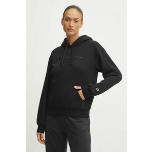 Champion bluza femei, culoarea negru, cu glugă, cu imprimeu, 117581 imagine