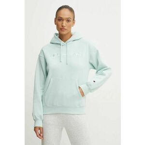 Champion bluza femei, culoarea verde, cu glugă, cu imprimeu, 117581 imagine