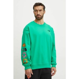 The North Face hanorac de bumbac TNF x Yinka Ilori culoarea verde, cu imprimeu, NF0A89C5PO81 imagine