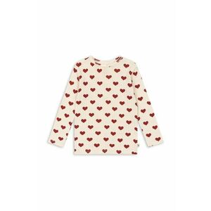 Konges Sløjd longsleeve din bumbac pentru copii MINNIE BLOUSE GOTS culoarea bej, KS101605 imagine