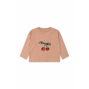 Konges Sløjd longsleeve din bumbac pentru copii LIN LS TEE GOTS culoarea roz, KS101559 imagine