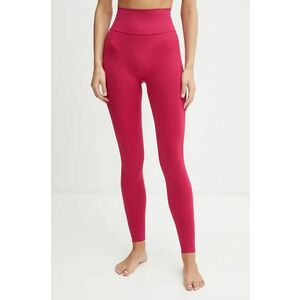 Casall jambiere de yoga Scallop culoarea roz, neted, 24241 imagine