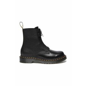 Dr. Martens cizme de piele 1460 Pascal Frnt Zip femei, culoarea negru, cu toc plat, DM32054001 imagine