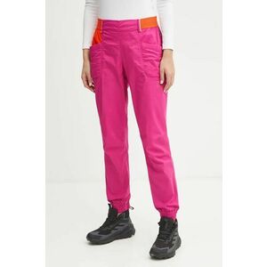 LA Sportiva pantaloni Tundra femei, culoarea roz, drept, high waist, O60411322 imagine