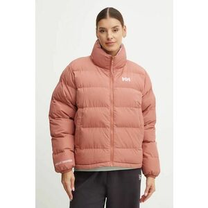 Helly Hansen geaca cu doua fete femei, culoarea roz, de iarna, oversize imagine