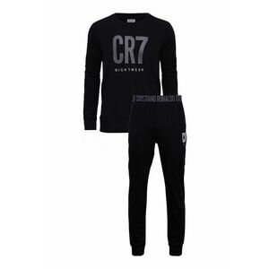 CR7 Cristiano Ronaldo pijama barbati, culoarea negru, cu imprimeu imagine