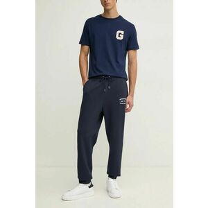 Gant pantaloni de trening culoarea albastru marin, cu imprimeu, 2015072 imagine