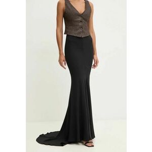 Patou fusta culoarea negru, maxi, evazati, SK0680193 imagine