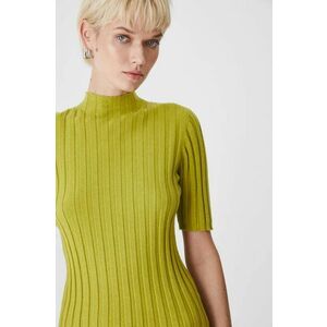 Medicine tricou femei, culoarea verde, cu turtleneck imagine