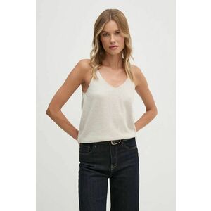 United Colors of Benetton top femei, culoarea argintiu, 1194DH015 imagine