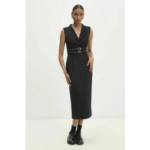 Answear Lab rochie culoarea negru, midi, mulata imagine