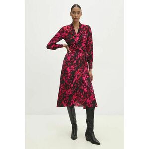 Answear Lab rochie culoarea rosu, midi, evazati imagine