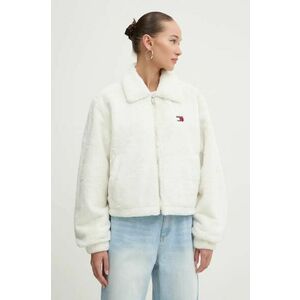 Tommy Jeans geaca femei, culoarea bej, de tranzitie, oversize, DW0DW19523 imagine