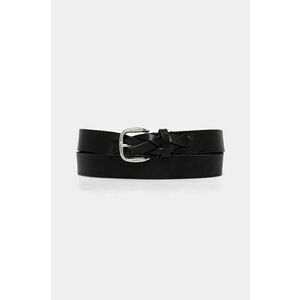 Weekend Max Mara curea de piele femei, culoarea negru, 2425506025600 imagine