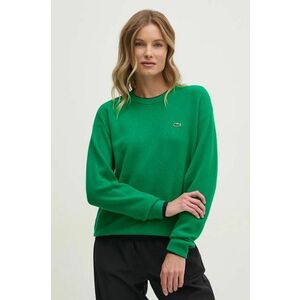 Lacoste pulover de lână femei, culoarea verde imagine