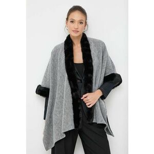 Morgan poncho culoarea gri, light imagine