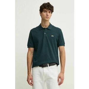 Lacoste polo de bumbac culoarea gri, melanj imagine