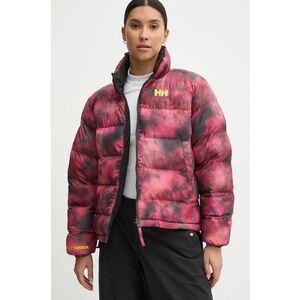 Helly Hansen geaca cu doua fete YU 23 REVERSIBLE PUFFER femei, culoarea roz, de iarna, oversize, 54061 imagine