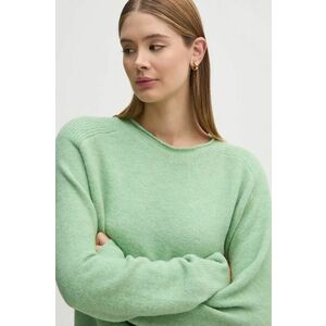 Pepe Jeans pulover din amestec de lana IRMA CREW NECK femei, culoarea verde, light, PL702192 imagine