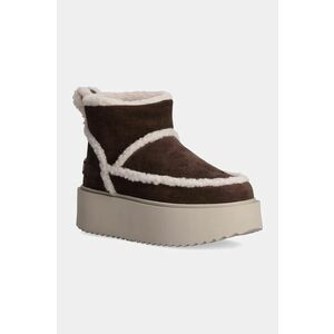 Inuikii cizme de zapada din piele intoarsa Inuikii X Coccinelle Classic Low Shearling culoarea maro, 75204-150 imagine