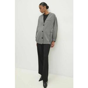 Answear Lab sacou culoarea gri, oversize, modelator imagine