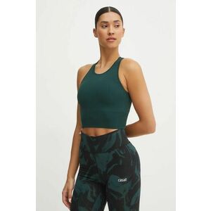 Casall sutien yoga Multi Rib culoarea verde, neted, 24130 imagine