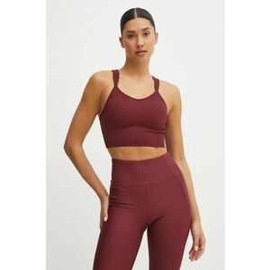 Casall sutien yoga Seamless Rib culoarea bordo, neted, 24292 imagine