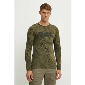 Fjallraven longsleeve Värmland Wool barbati, culoarea verde, modelator, F86673.626 imagine