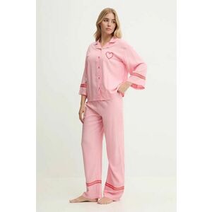 United Colors of Benetton pijama femei, culoarea roz, 4Q1G3P00L imagine