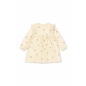 Konges Sløjd rochie din bumbac pentru copii SUI FRILL DRESS GOTS culoarea bej, mini, evazati, KS101696 imagine