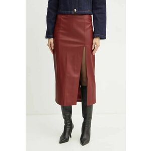 Bardot fusta DANTE SKIRT culoarea bordo, midi, creion, 58855SB2 imagine