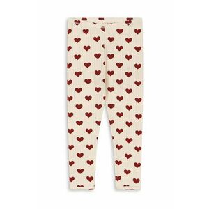 Konges Sløjd leggins din bumbac pentru copii MINNIE PANTS GOTS culoarea bej, neted, KS101612 imagine