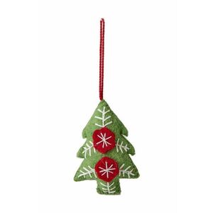 Rice pandantiv decorativ Christmas Tree Fabric imagine